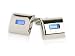 Solitaire Blue Crystal Cufflinks Framed in Silver with Presentation Box