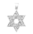 Sterling Silver CZ Pendant - Star of David
