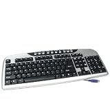 PS/2 Water-Proof MultiMedia Keyboard (Silver/Black)
