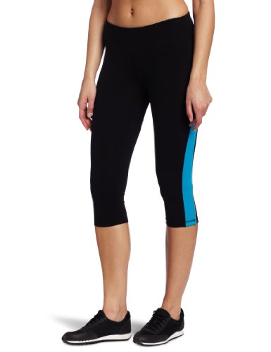 Calvin Klein Performance Women's Quick Pace Fitness Legging, Black/Atlantis, Medium Calvin Klein Performance Women's Quick Pace Fitness Legging, Black/Atlantis, Medium