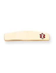 14k Gold Medical Jewelry ID Plate