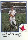 Gary Miller-Jones, Pawtucket Red Sox - Red Sox Affiliate Autographed Card