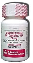 Diphenhydramine HCI 50 Mg Allergy Medicine and Antihistamine Compare to Active Ingredient of Benadryl&reg; Allergy - 100 Capsules #3631