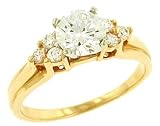 Round Cluster Diamond Engagement Ring. 20cttw ( CZ ctr ) - B000224E0S