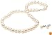 Sterling Silver Freshwater Cultured Pearl 6-6.5mm Girl's Necklace and Earring Set, 15