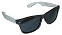 Retro Brother's Blue Oversized Wayfarer Sunglass with Microfiber Bag - Black / White