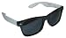 Retro Brother's Blue Oversized Wayfarer Sunglass with Microfiber Bag - Black / White