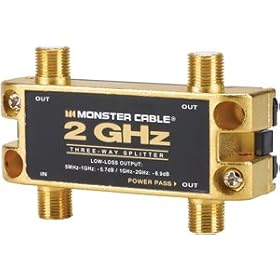 2 Gigahertz Low-loss Rf Splitters for Tv and Satellite Mkii by Monster
