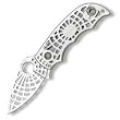 Spyderco Plain Edge Folder Knife With Silver Finish/Aluminum Handle Md: C109SLP.