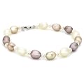 Valero Pearls 474531 - Pulsera de mujer de plata con perla cultivada de agua dulce, 19 cm