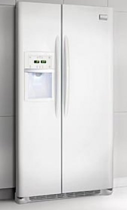 Gallery Series 22.6 cu. ft. Side by Side Refrigerator w/3 Sliding SpillSafe Glass Shelves Humidity-Controlled Drawers External Ice/Water Dispenser and Star-K Certified Pearl White