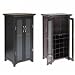 Kitchen & Housewares : Winsome Wood Wine Cabinet with French Doors, Espresso