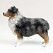 AUSTRALIAN SHEEPDOG FIGURINE Blue Docked Tail Stands Dog DF99C