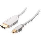 Cable Matters Mini DisplayPort (Thunderbolt&trade; 2 Port Compatible) to HDTV Cable in White 6 Feet