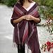NOVICA Alpaca wool and silk shawl, 'Plum Wine'