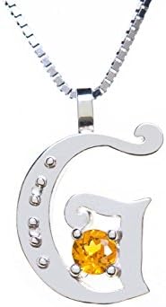 Sterling Silver Pendant Alphabet G November