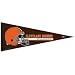 CLEVELAND BROWNS OFFICIAL LOGO PENNANT BUTTON BUMPER STICKER SET