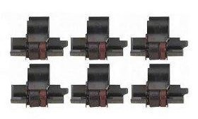 6 Compatible Seiko IR-40T Black / Red Ink Rollers , Works for CANON P26DH, CANON P2DH, CANON P32D, CARMA NO - UK 9851 On Sale