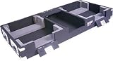 ODYSSEY C10NCDX1 Carpeted Numark CDX1 console case holds 2 CDX1 CD players and 1 PPD01 or 10 inch mixer