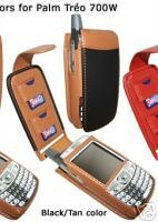 Piel Frama Pielframa Case Palm Treo 700w Black and Tan Leather