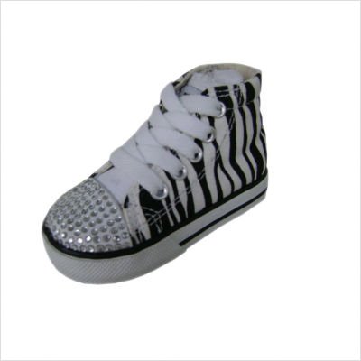 Girls' Big Tiff High Top Sneaker Color: Zebra - Size: 10 product image