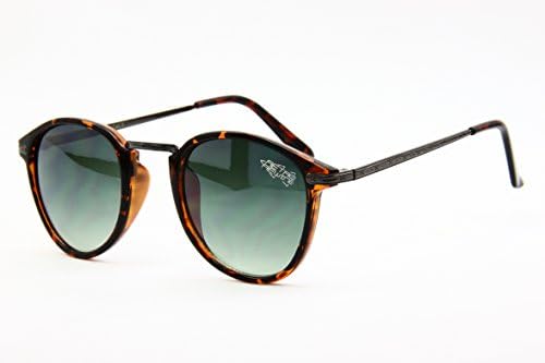 New Vintage Classic Retro Men Women Clubmaster Outdoor Sport Fashion Sunglasses, Tortoise and Green