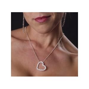 Beautiful Heart Floating Necklace Austrian Crystal Gift Idea