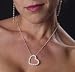 Beautiful Heart Floating Necklace Austrian Crystal Gift Idea