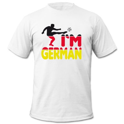 DEUTSCHLAND MOTIV 2 – Kinder T-Shirt Weiss / Schwarz-Rot-Gelb Gr. 122-128
