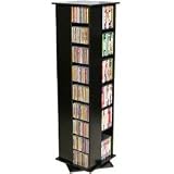 612 Revolving CD Rack (Black) (56 h x 16 w x 16d)