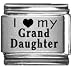 Jewelry : Clearly Charming I Heart my Grand Daughter Laser Etched Italian Charm