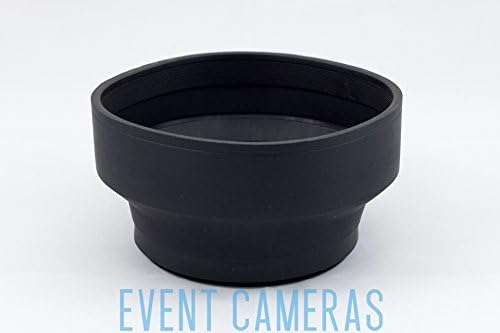 NGO 49mm Screw-In Rubber Multi Zoom Lens Hood for 35mm to 200mm Lenses