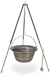 Gulaschkessel Set 30Liter Eisen Teleskopgestell 180 cm Kochlöffel
