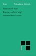 Philosophische Bibliothek, Bd.512, Was ist Aufkl�rung? Ausgew�hlte kleine Schriften, mit einem Text zur Einf�hrung von Ernst Cassirer