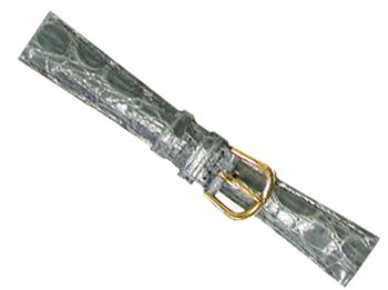 deBeer handcrafted in France  Gen Crocodile band with a soft hypo allergenic nu buck lining Grey  Size 12 MM