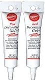 Red Frosting Cake Decorations (704-318) - Two (2) MESSAGE & DETAIL Decorating Gel - Red