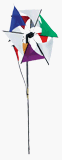 Patriotic Glasshouse Windmill Lawn Spinner