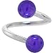 Jewelry : Purple MIRACLE BALL Spiral Twister Belly Ring