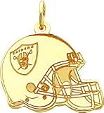 14K Gold NFL Oakland Raiders Football Helmet Charm