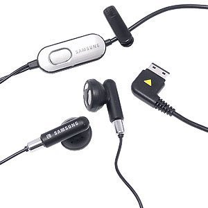 Samsung Blackjack II SGH-i617 Cell Phone OEM Stereo Hands-Free Headset part # AAEP405SBE AAEP405SBE