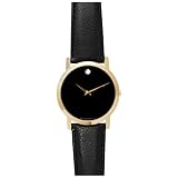 Movado Mens Museum Black Genuine Leather Strap Watch #0606086 by Movado