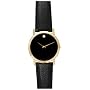 Movado Men's Museum Black Genuine Leather Strap Watch #0606086