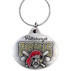 Pittsburgh Pirates Oval Pewter Keychain