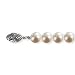 Classic White 8.5-9mm Single Strand AS2R2 Cultured Pearl Necklace w. 14k Gold Diamond Clasp (18) - by Dahlia Classic Jewelry Collection
