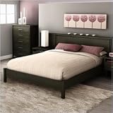 South Shore 3577-203 Gravity Queen Platform Bed, Ebony