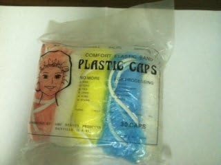 Comfort Elastic Band Plastic Professional Processing Caps Extra Large 30 Count Assorted Colors