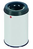 Hailo 0915-122 ProfiLine Safe 15, Flammenl&Atilde;&para;schender Abfallsammler, Stahlblech, silber