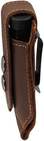 New Barsony Brown Leather Single Magazine Pouch for Mini/Small 22 25 32 380