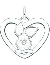 Sterling Silver Disney Piglet Heart Charm Jewelry New