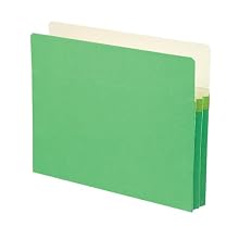 Smead Pocket, Letter, Straight, 1.25-Inch Expansion, Green, 25 per Box (73216)